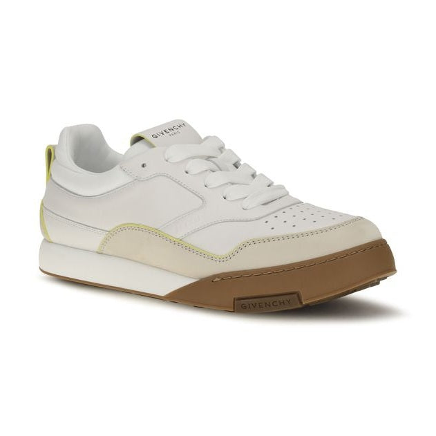 White Calf Leather Bos Taurus Low Top Sneakers