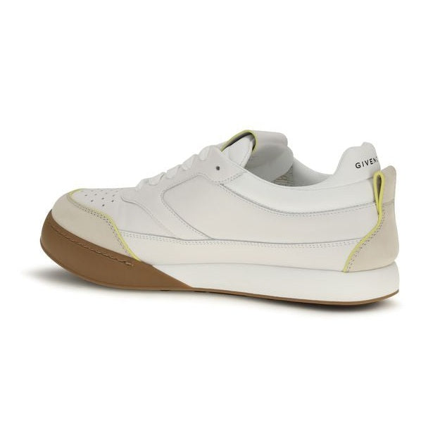 White Calf Leather Bos Taurus Low Top Sneakers