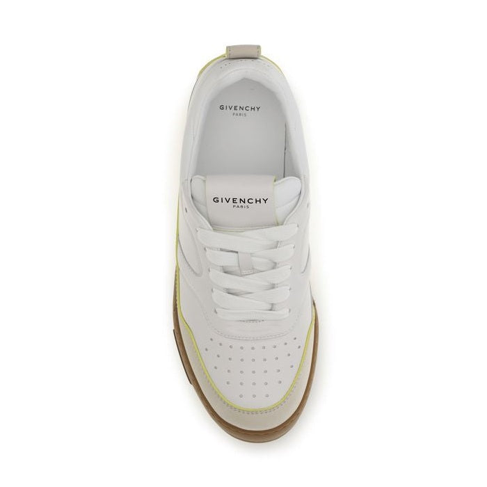 White Calf Leather Bos Taurus Low Top Sneakers