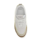 White Calf Leather Bos Taurus Low Top Sneakers