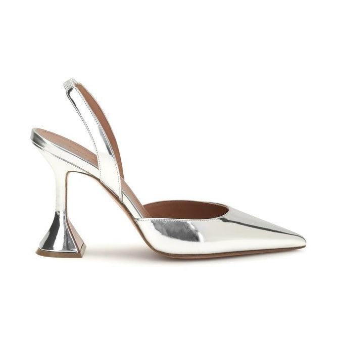 Silver Calf Leather Bos Taurus High Heel Pumps