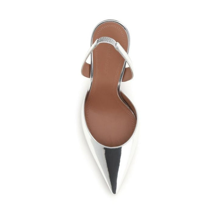 Silver Calf Leather Bos Taurus High Heel Pumps