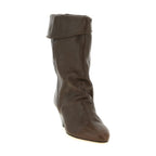 Brown Cowhide Ankle Boots