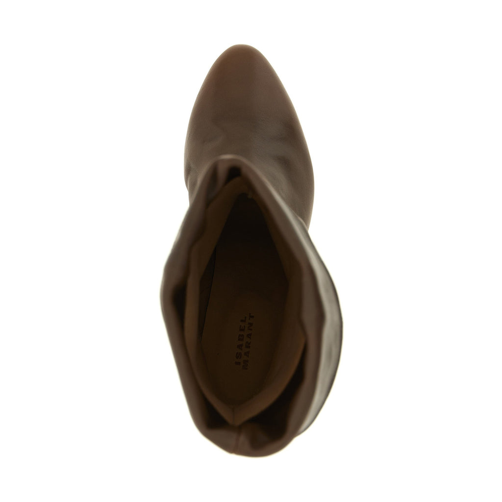 Brown Cowhide Ankle Boots