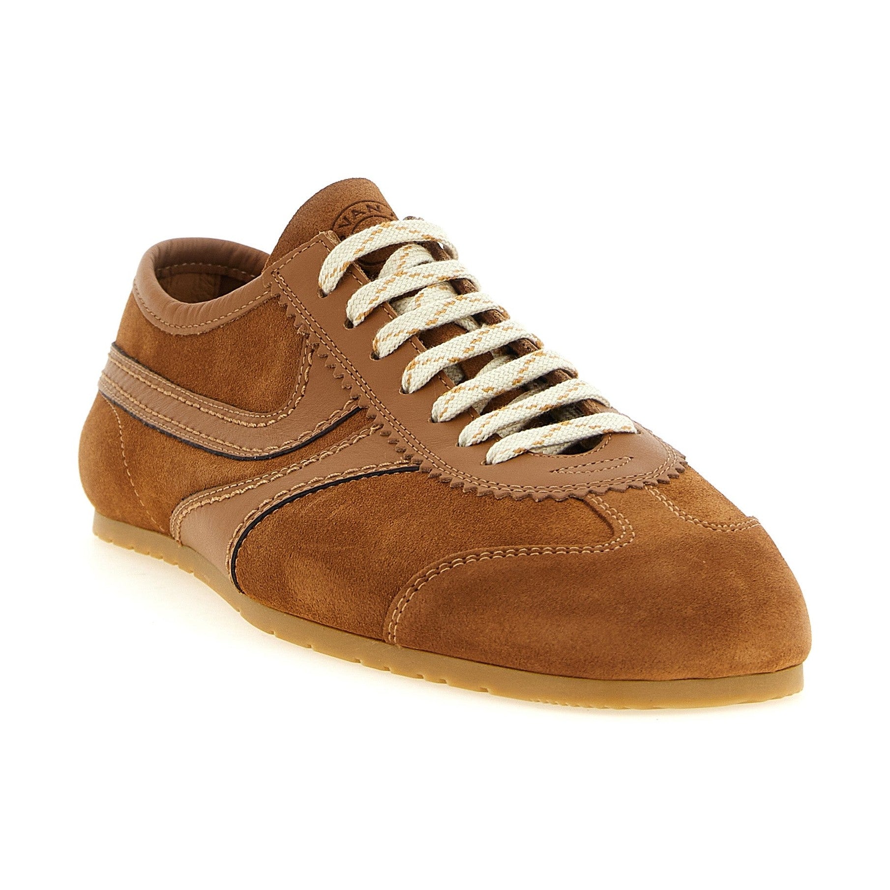 Beige Calfskin Low Top Sneakers