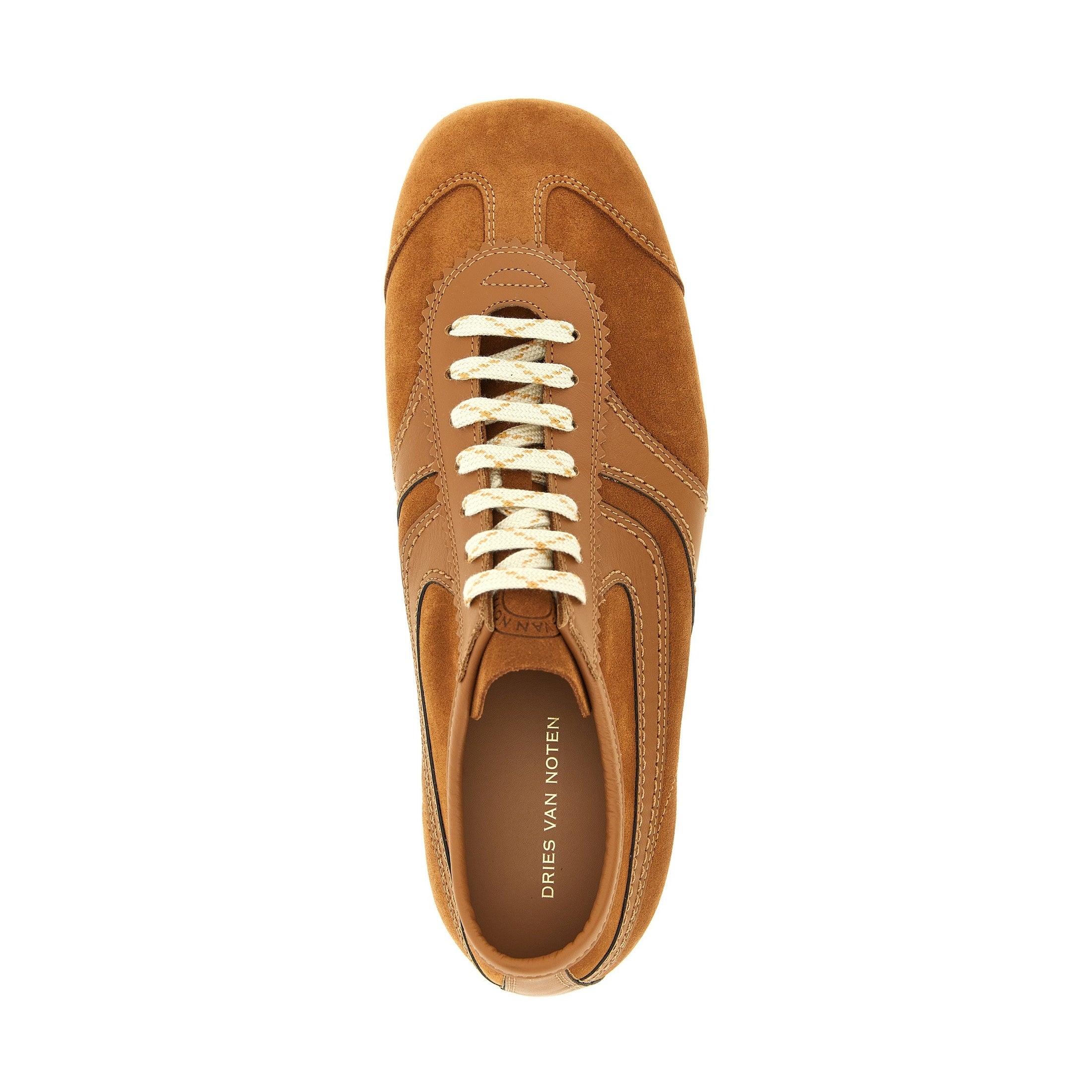 Beige Calfskin Low Top Sneakers