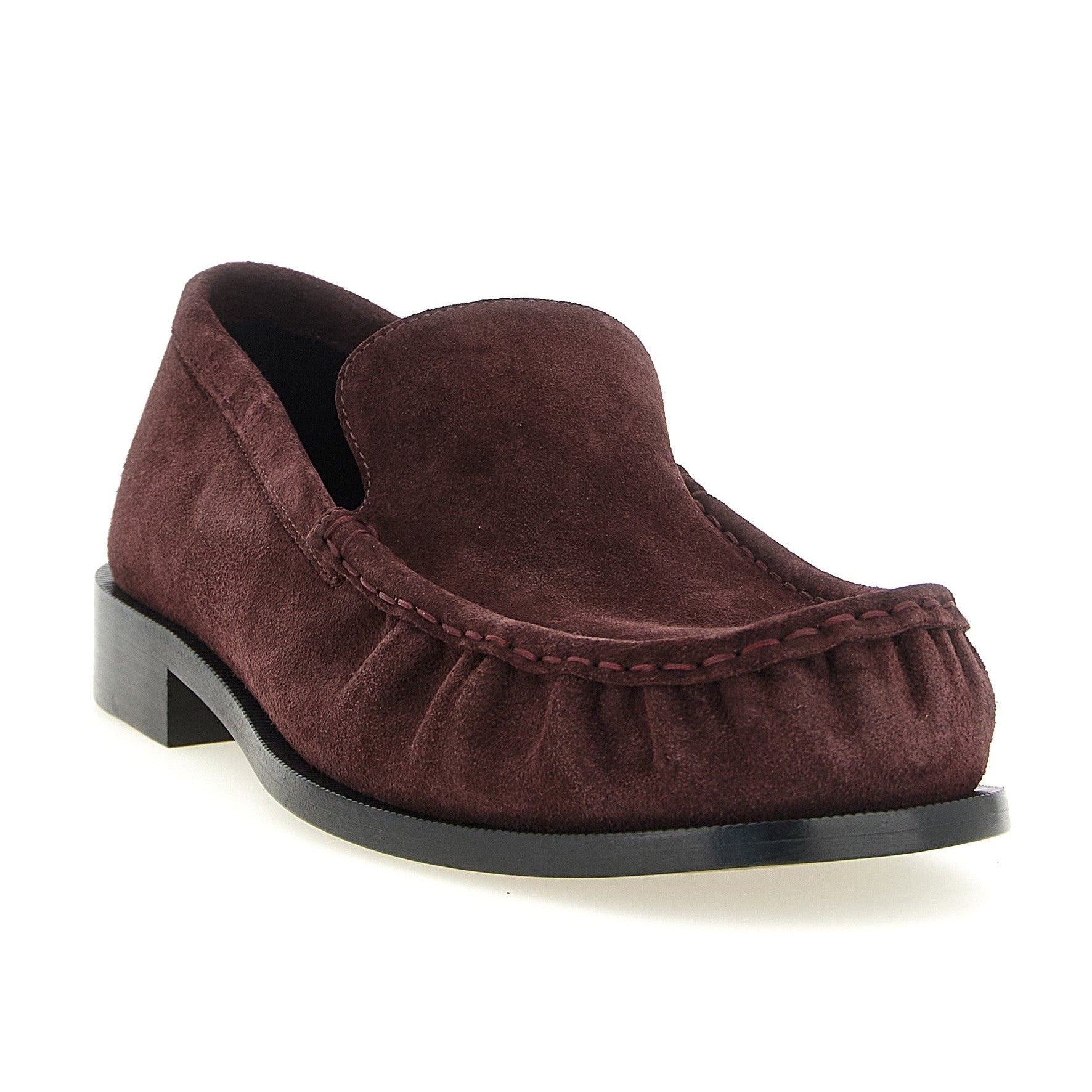 Bordeaux Calfskin Slip-On Loafers