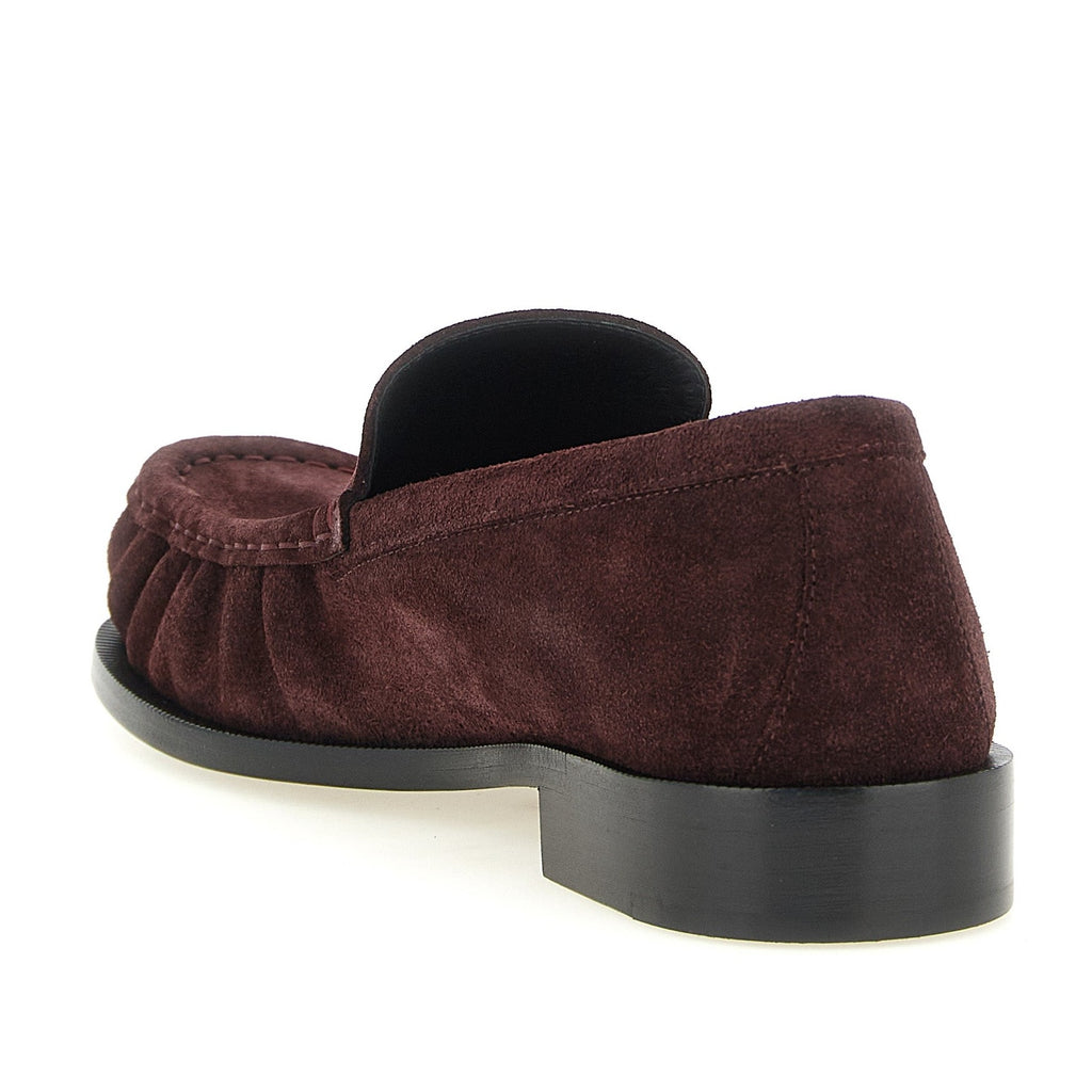 Bordeaux Calfskin Slip-On Loafers