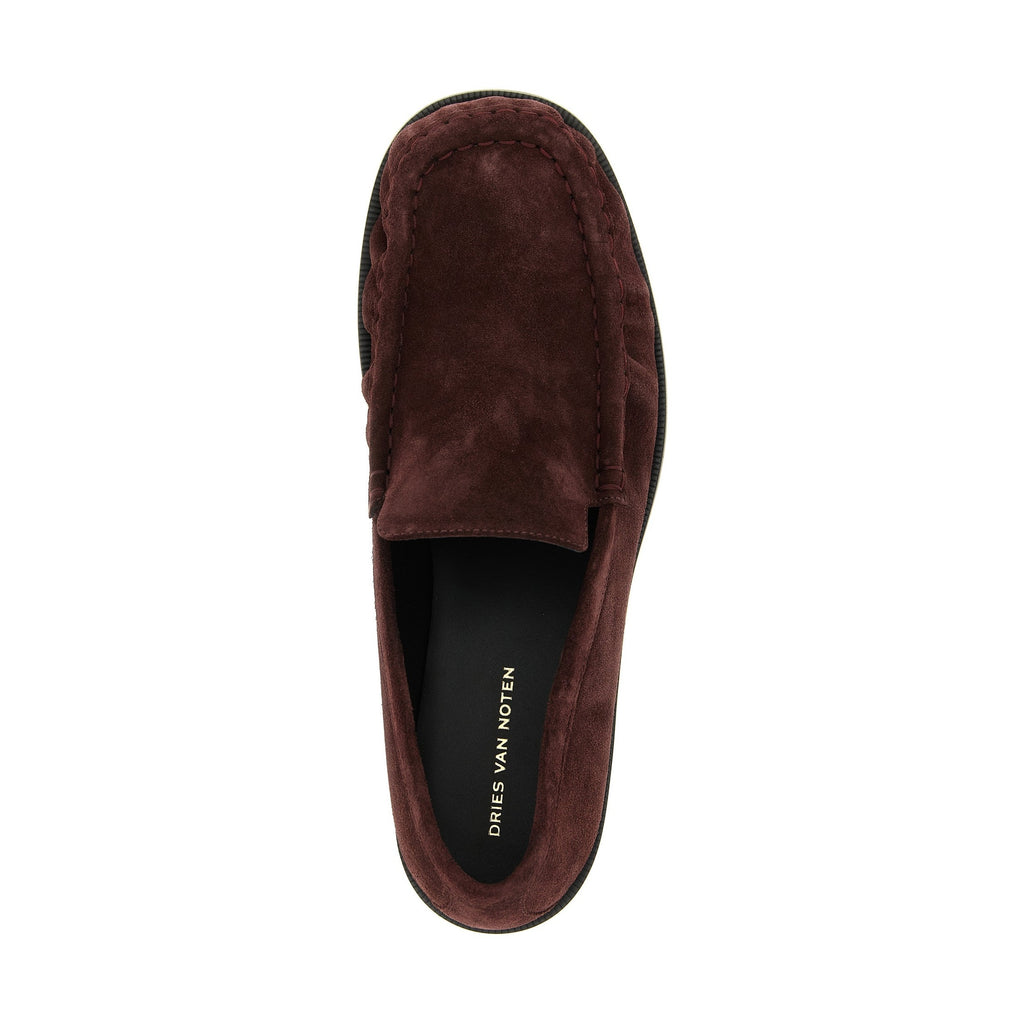 Bordeaux Calfskin Slip-On Loafers