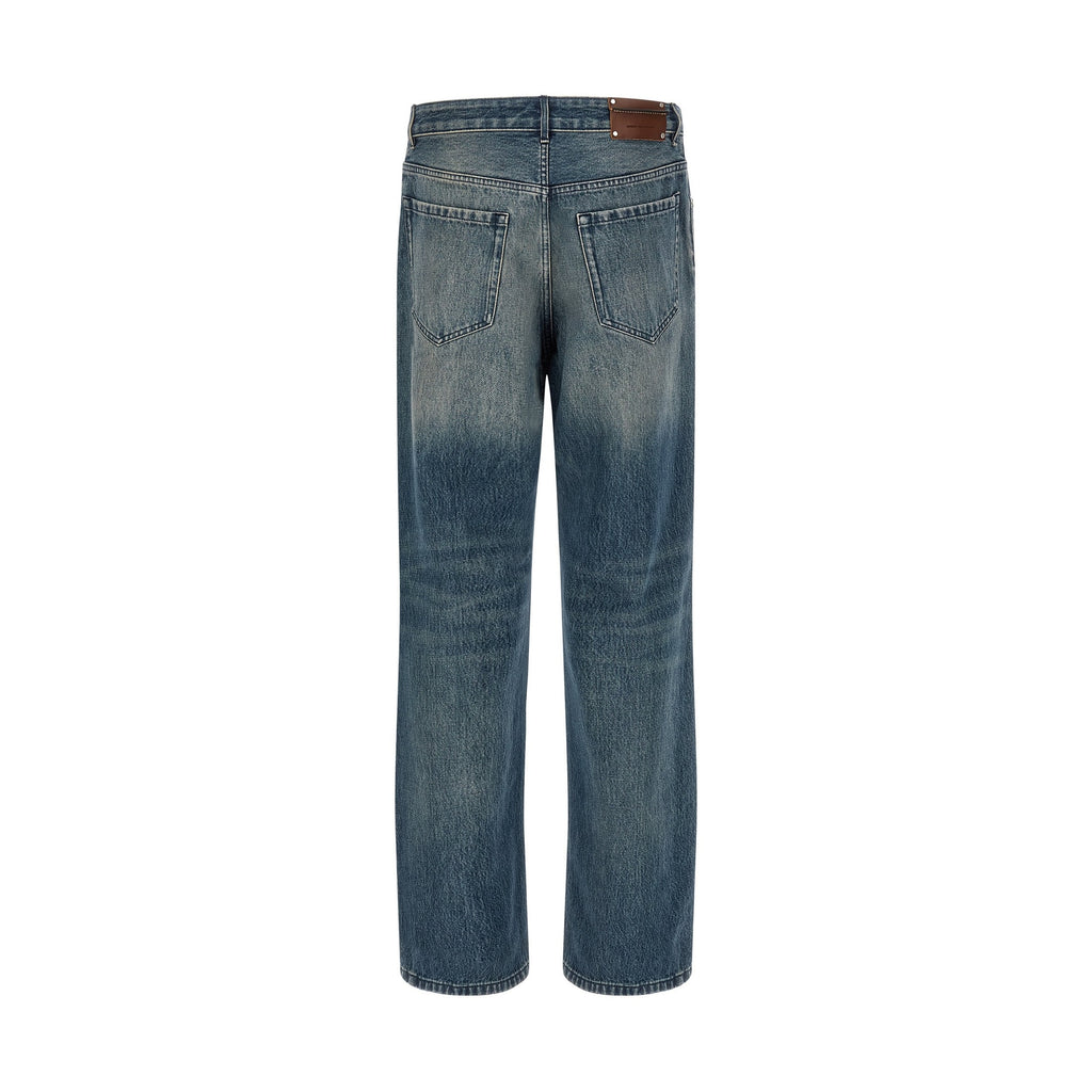 Blue Cotton Relaxed Fit Jeans