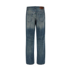 Blue Cotton Relaxed Fit Jeans