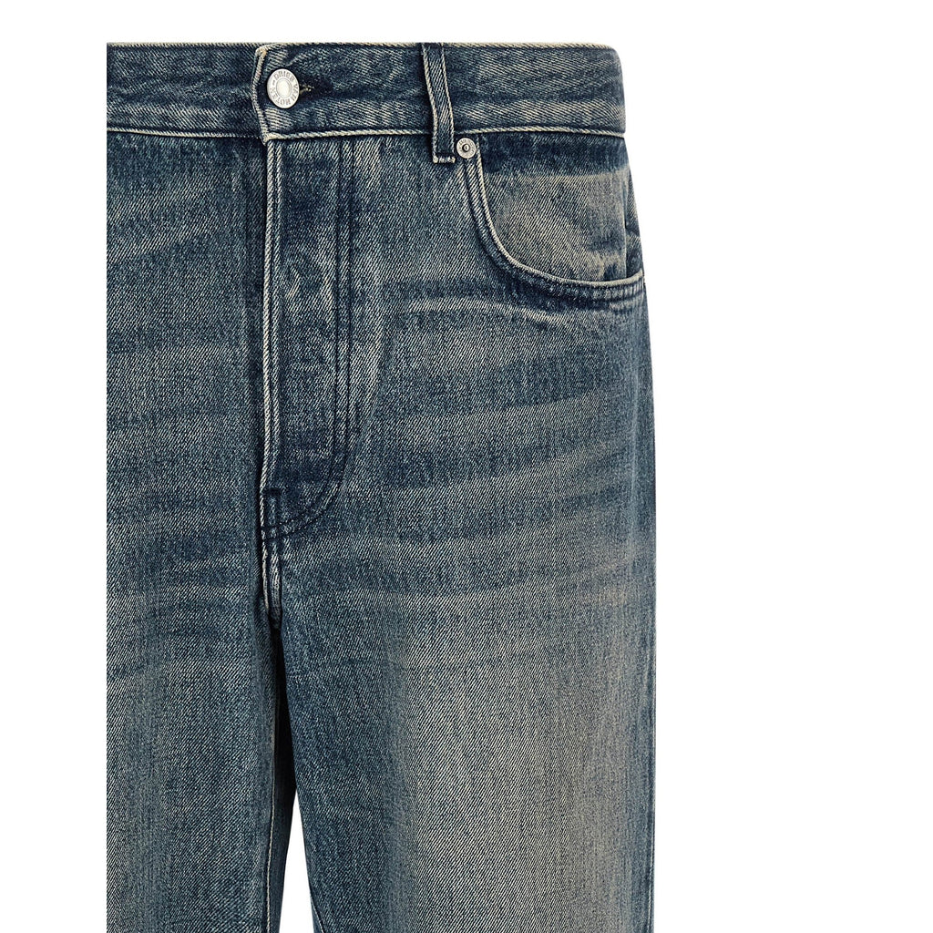 Blue Cotton Relaxed Fit Jeans