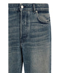 Blue Cotton Relaxed Fit Jeans