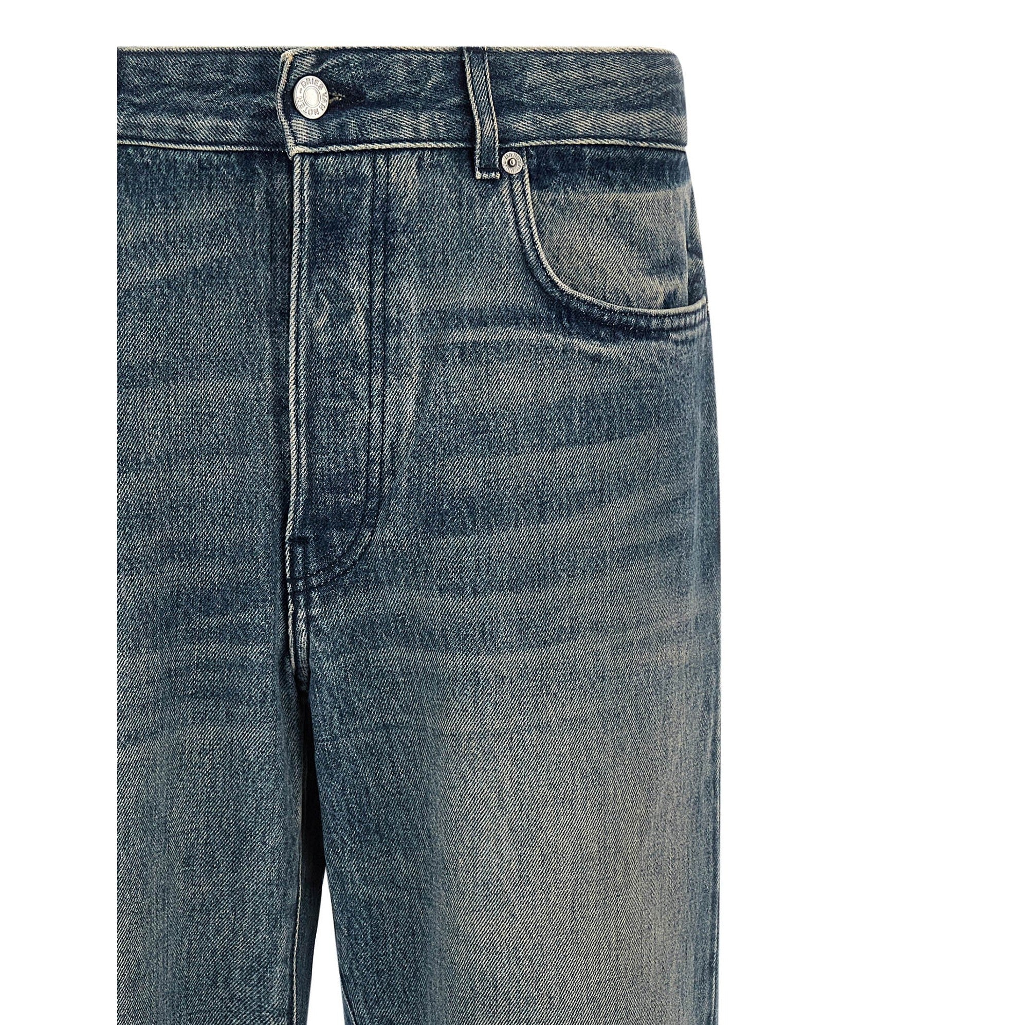 Blue Cotton Relaxed Fit Jeans
