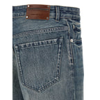 Blue Cotton Relaxed Fit Jeans