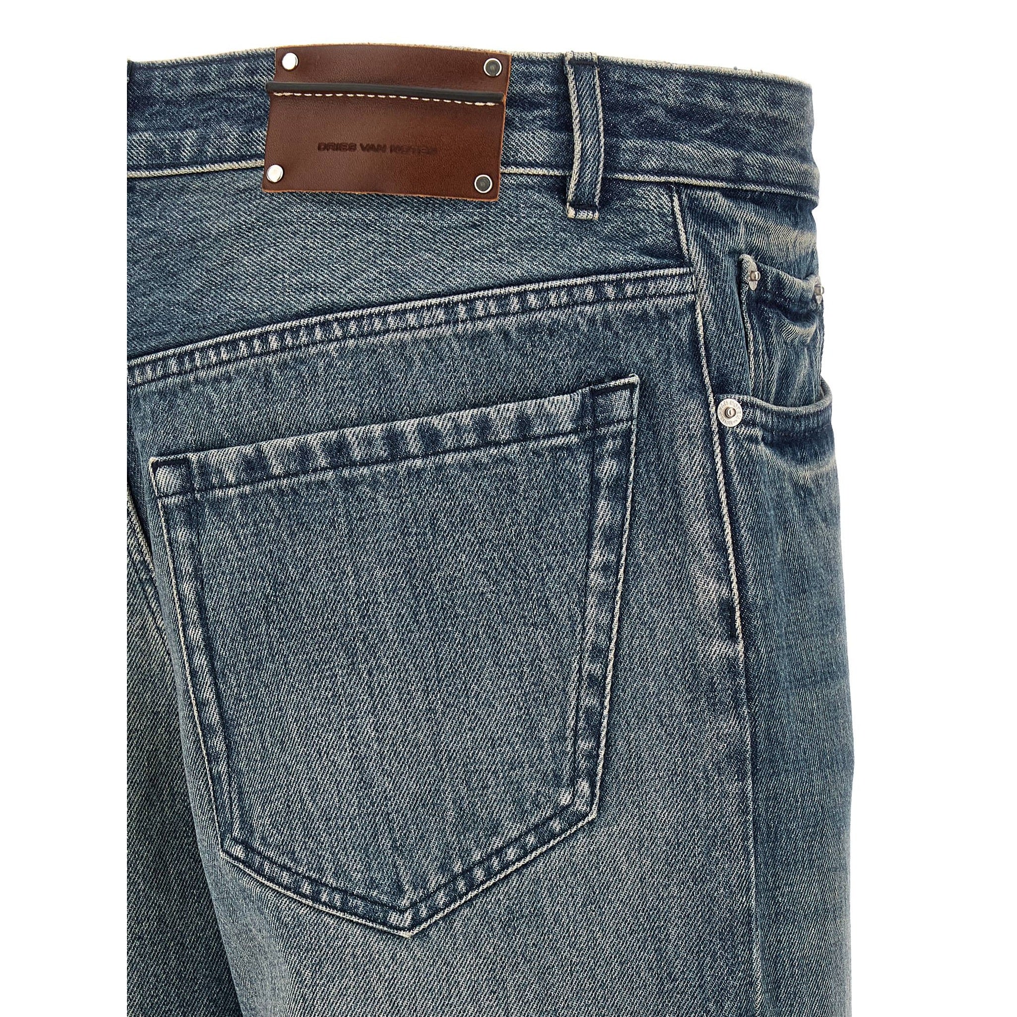 Blue Cotton Relaxed Fit Jeans