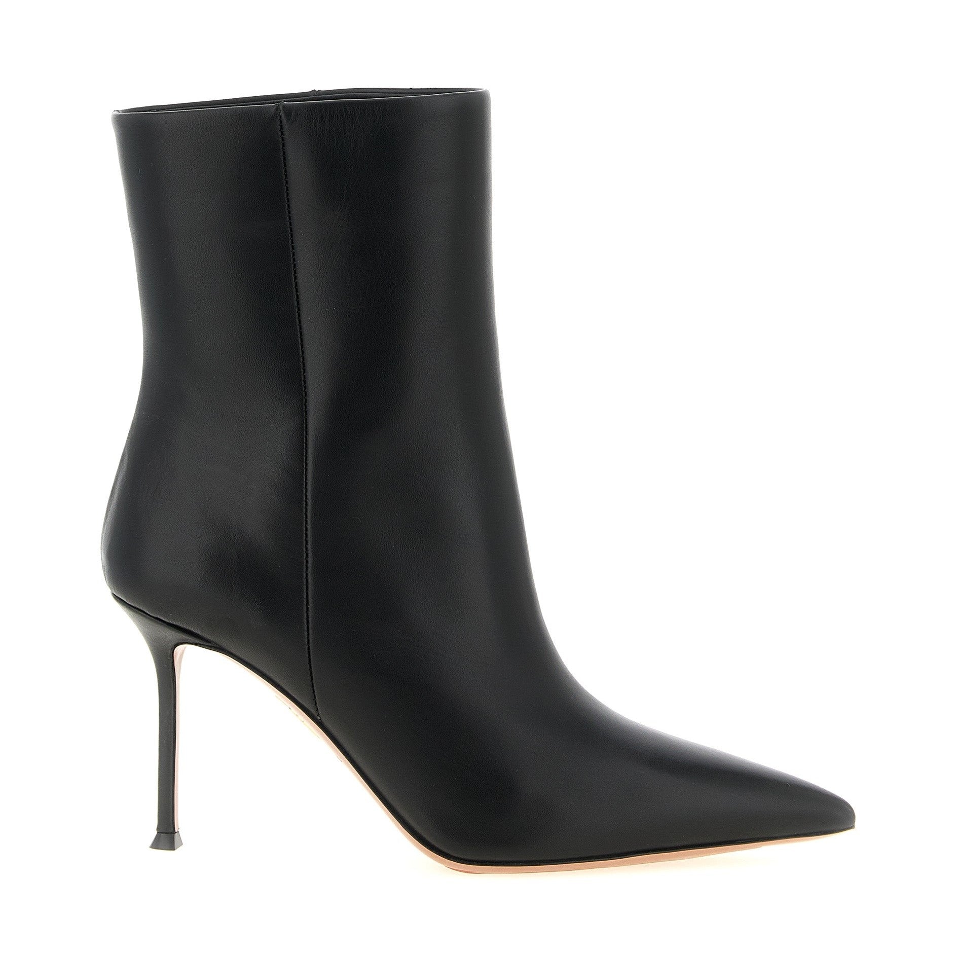 Black Calfskin Ankle Boots