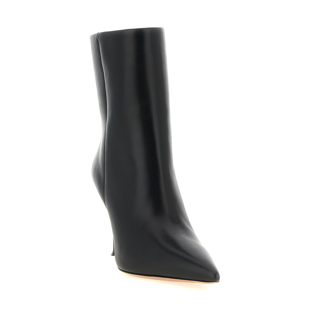 Black Calfskin Ankle Boots