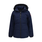 Blue Polyester Full-Length Jacket
