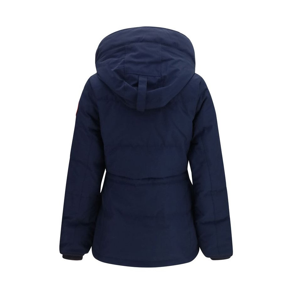 Blue Polyester Full-Length Jacket