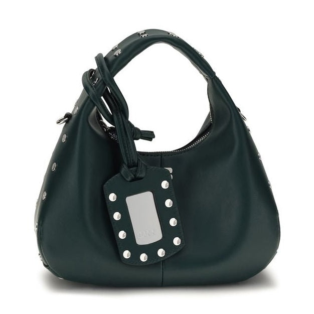 Bicolor Recycled Leather Shoulder Bag