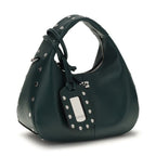 Bicolor Recycled Leather Shoulder Bag