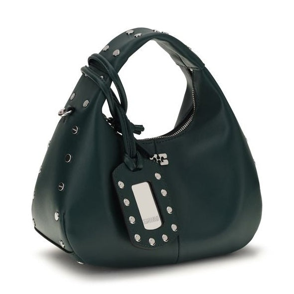Bicolor Recycled Leather Shoulder Bag