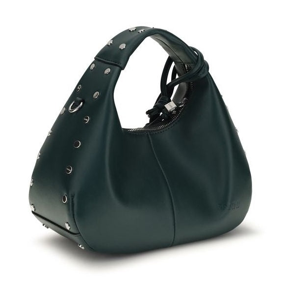 Bicolor Recycled Leather Shoulder Bag
