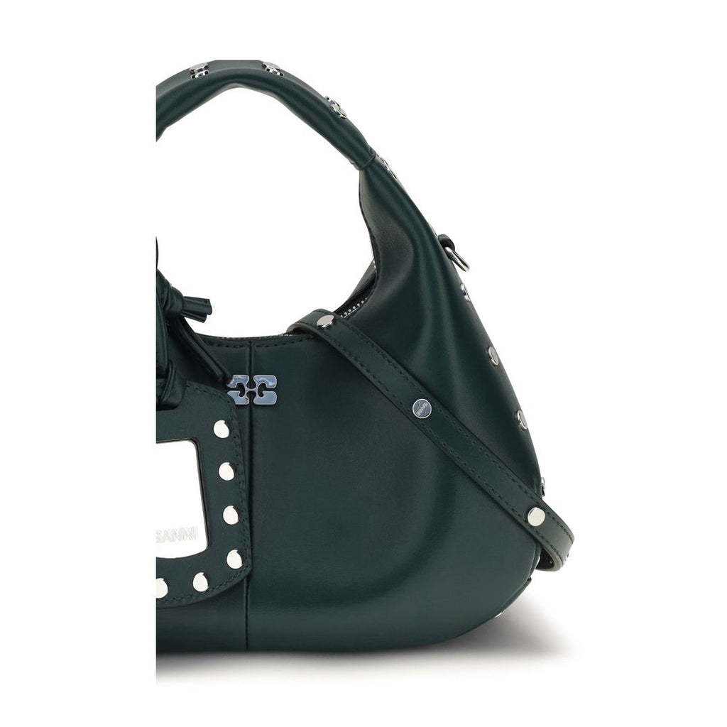 Bicolor Recycled Leather Shoulder Bag