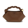 Brown Recycled Leather Shoulder Bag