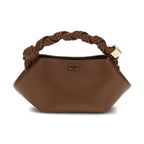 Brown Recycled Leather Shoulder Bag