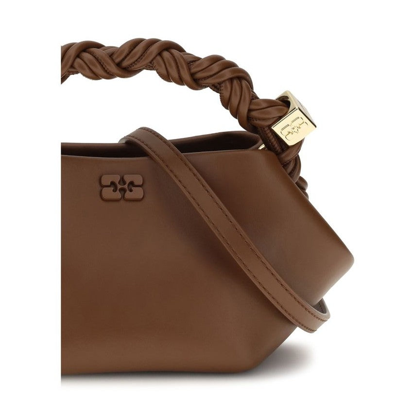 Brown Recycled Leather Shoulder Bag