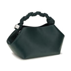 Bicolor Recycled Leather Shoulder Bag