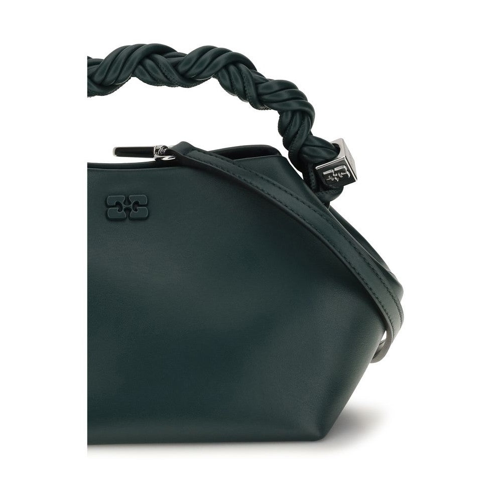 Bicolor Recycled Leather Shoulder Bag