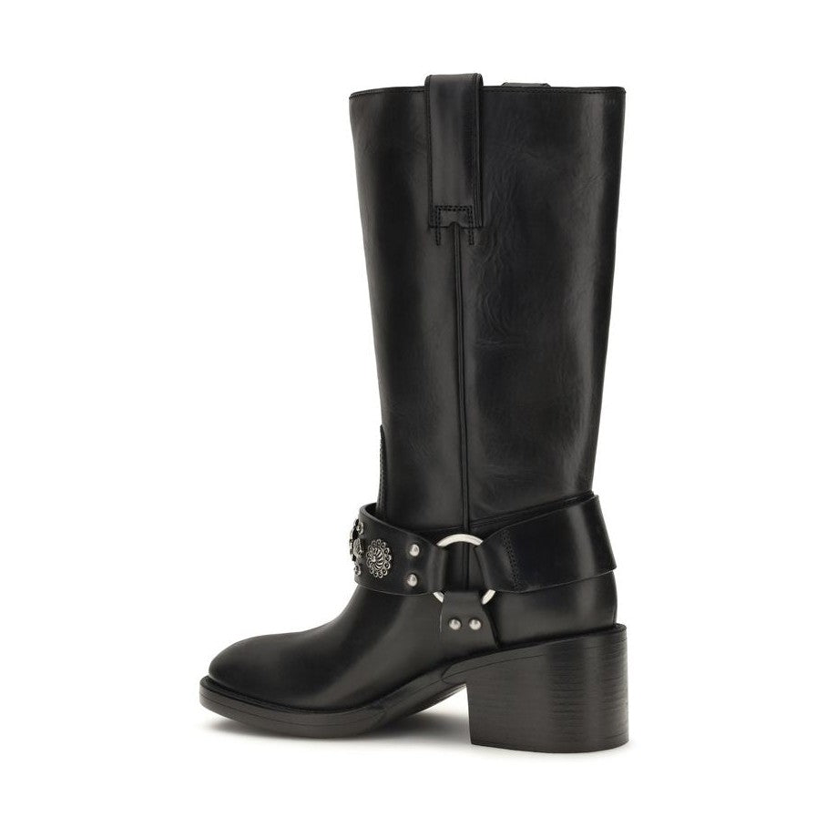 Black Calf Leather Bos Taurus Flat Boots