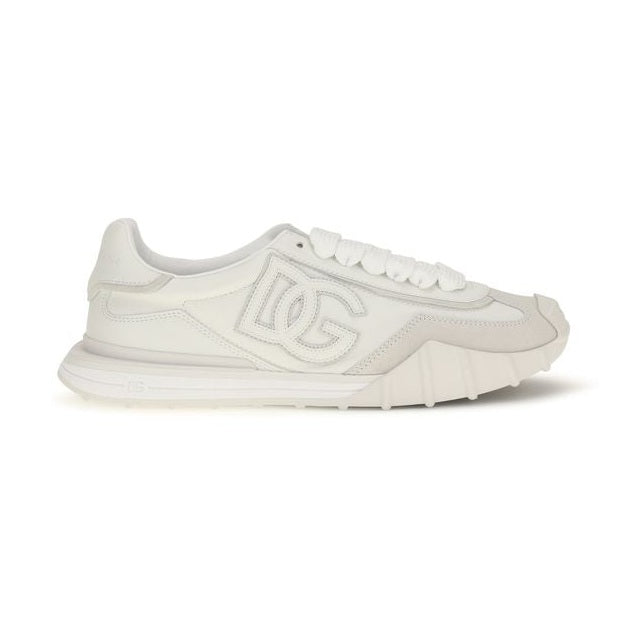 White Calf Leather Bos Taurus Athletic Sneakers