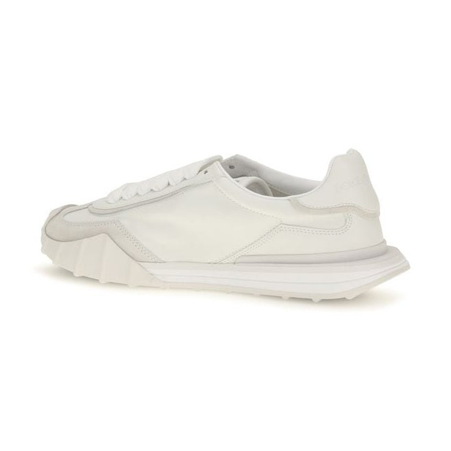 White Calf Leather Bos Taurus Athletic Sneakers