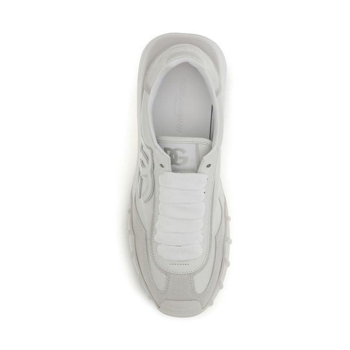 White Calf Leather Bos Taurus Athletic Sneakers