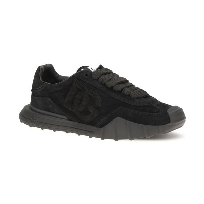 Black Calf Leather Bos Taurus Athletic Sneakers