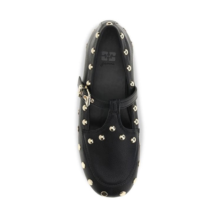 Black Recycled Polyester Ballet Flats