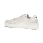 White Polyester Low Top Sneakers