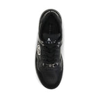Black Polyester Low Top Sneakers