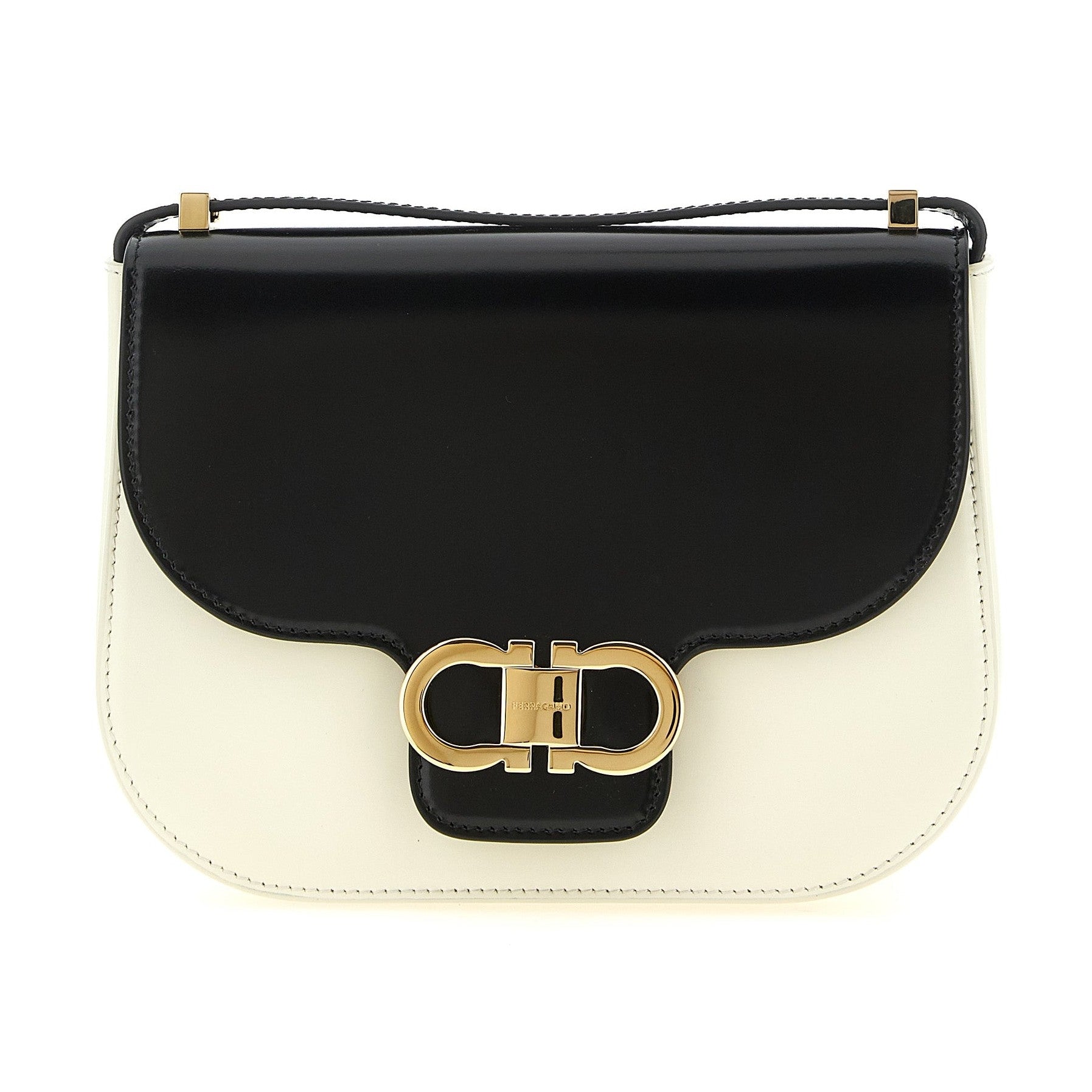 Bicolor Calfskin Crossbody Bag