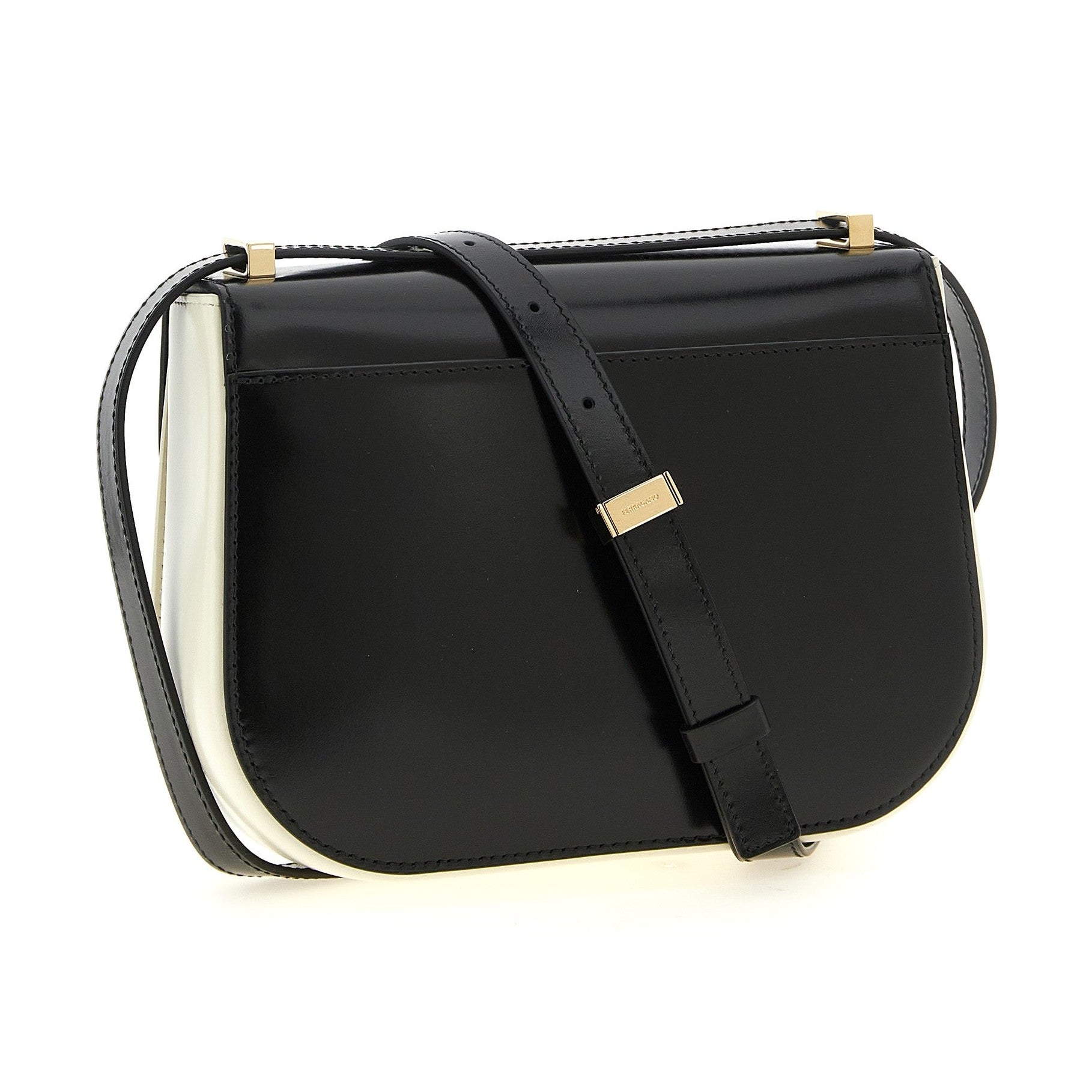 Bicolor Calfskin Crossbody Bag