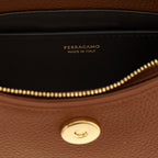 Brown Calfskin Shoulder Bag