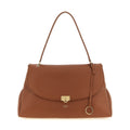 Brown Calfskin Shoulder Bag