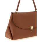 Brown Calfskin Shoulder Bag