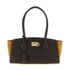 Brown Calfskin Shoulder Bag
