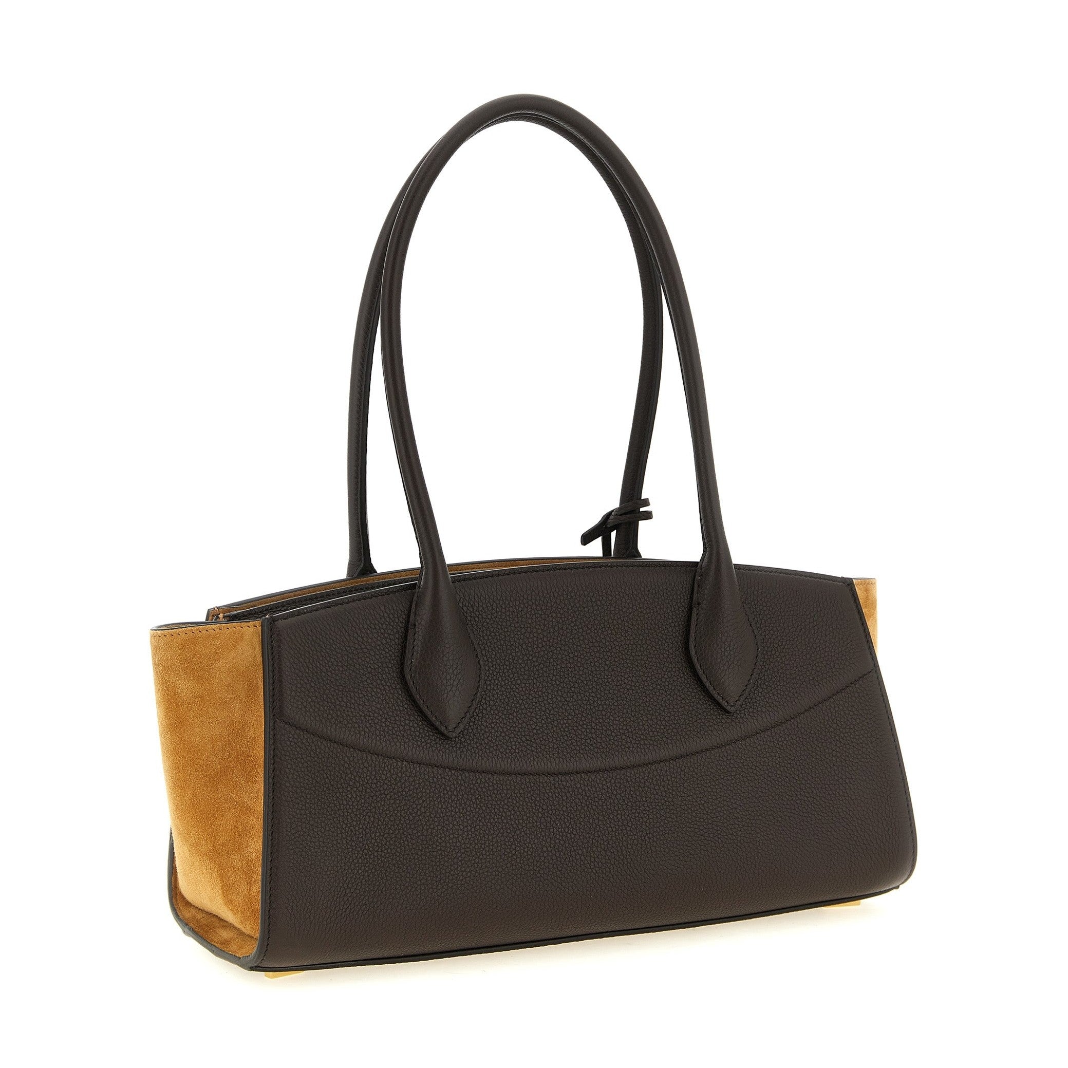 Brown Calfskin Shoulder Bag