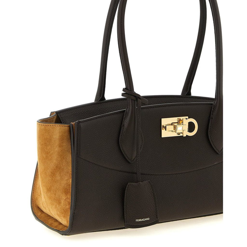 Brown Calfskin Shoulder Bag
